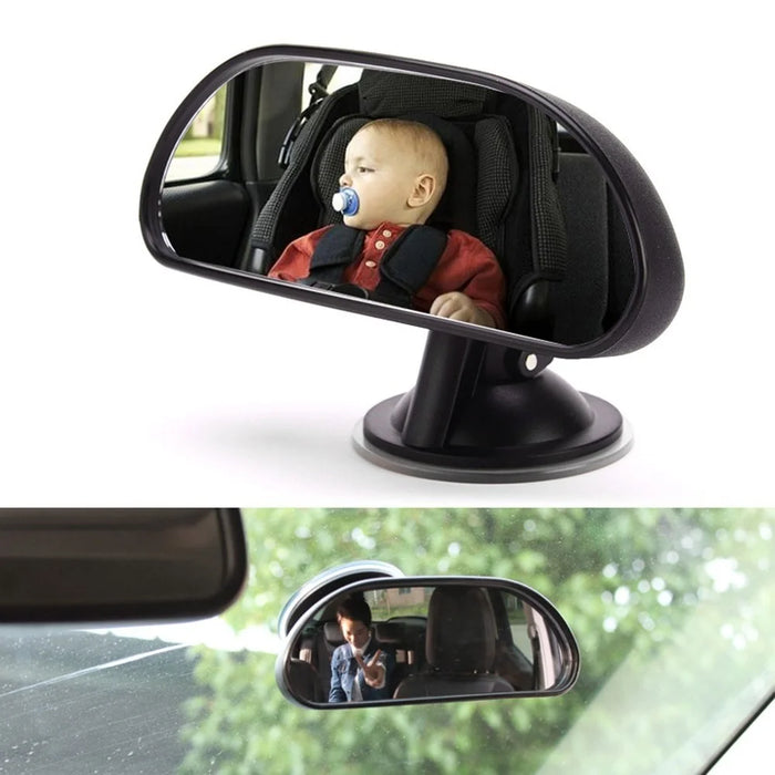 Baby Car Mirror Rear Facing Baby View Suction Cup Mirror Wide Convex and Shatterproof - 4