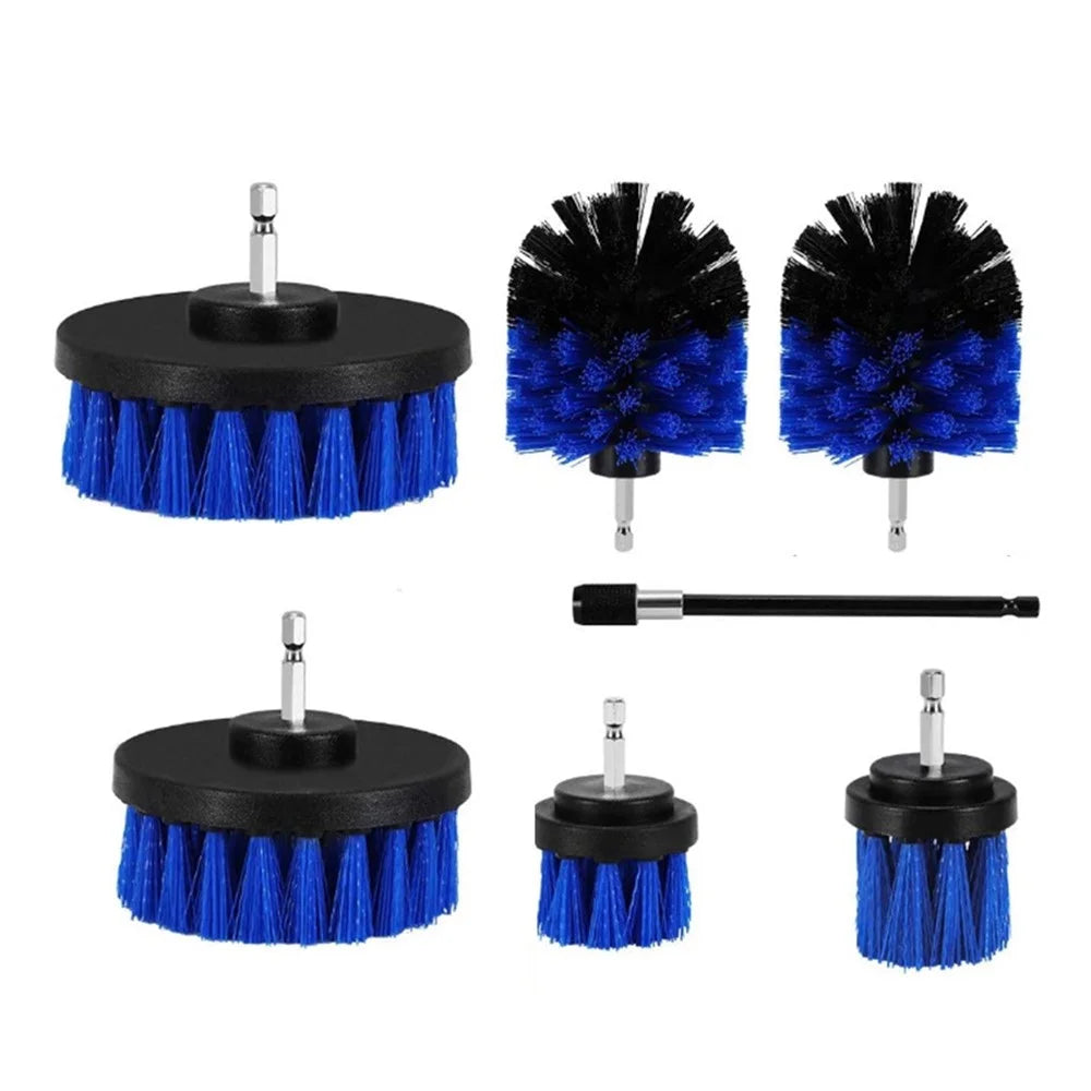 7Pcs Drill Brush Power Scrubber Brush Car Detailing Kit for Cleaning Car Tile Grill Floor Kitchen - 1