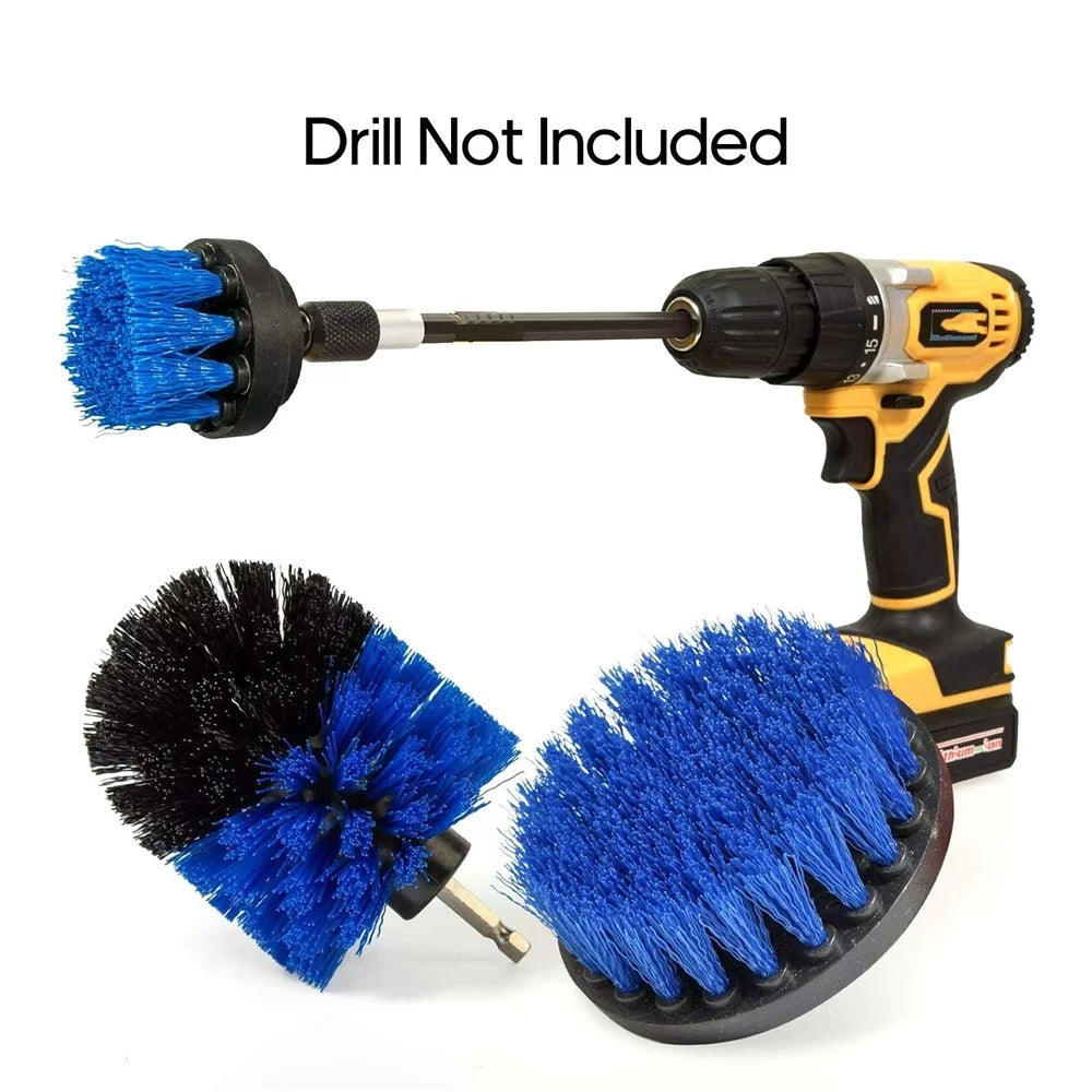 7Pcs Drill Brush Power Scrubber Brush Car Detailing Kit for Cleaning Car Tile Grill Floor Kitchen - 5