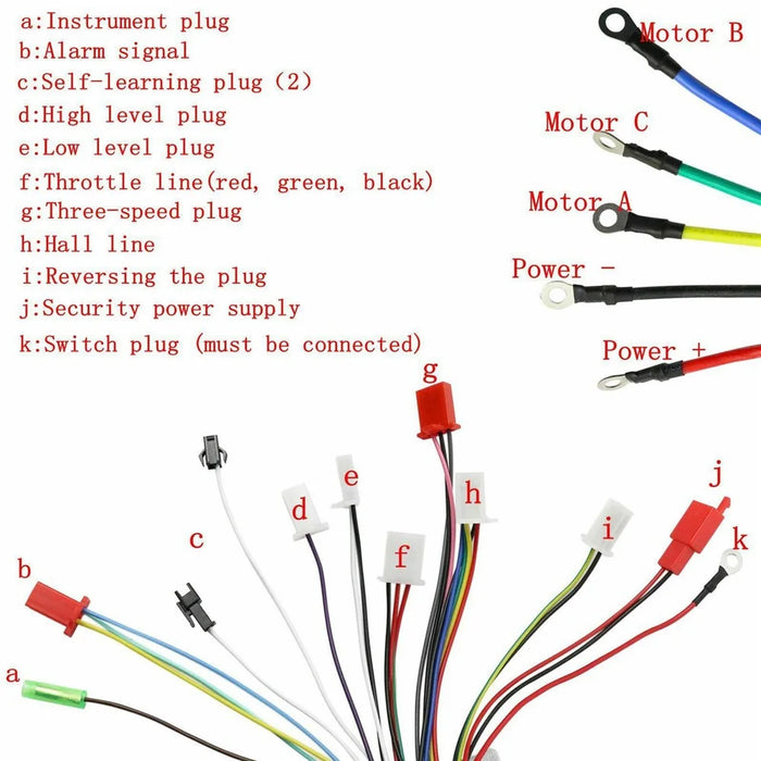 36-48V 500W DC Motor Speed Controller Brushless Direct Current Motor Control Box for Electric Bicycle Scooter - 4