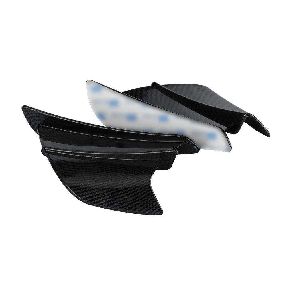 1 Pair Motorcycle Glossy Aerodynamic Winglets ABS Wing Spoiler Motorbike Modification Accessory - 1