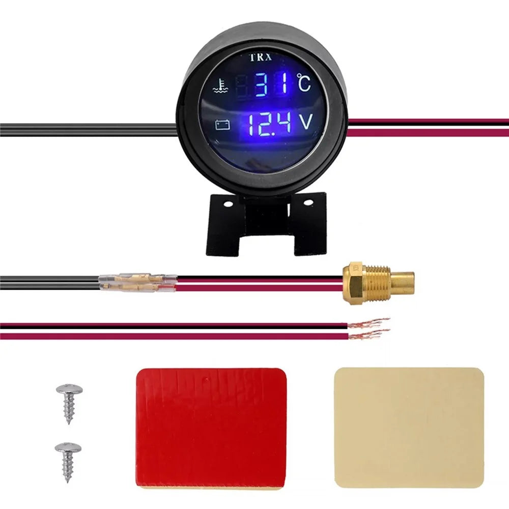 2V/24V Digital Car Water Temp Gauge Temperature Meter for Car Automotive - 1