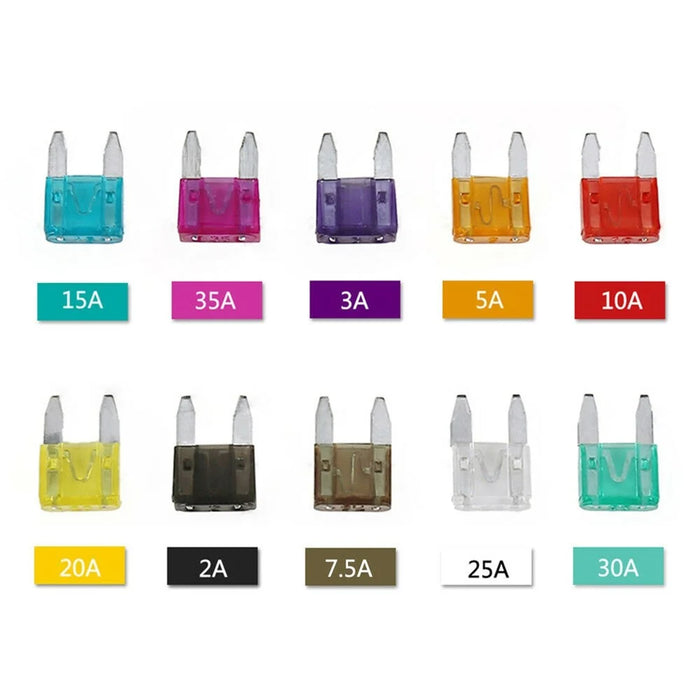 120Pcs/Box Mini Auto Blade Fuses Set 2-35A Assorted Color-coded Carved Amp Rating Fuse - 3