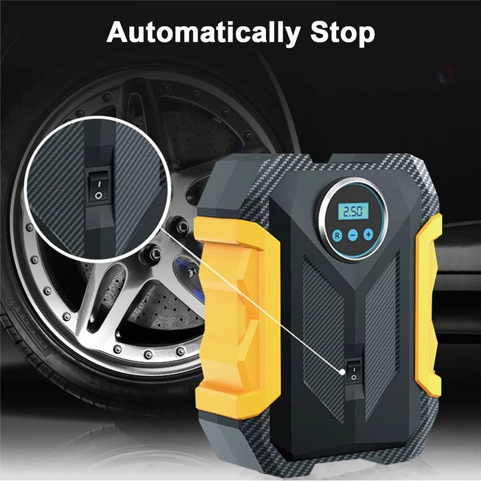 Portable Car 12V Air Pump Digital Display Strong Energy Quick Inflation Automatically Stop Tire Pressure Detection with Night Lamp - 4