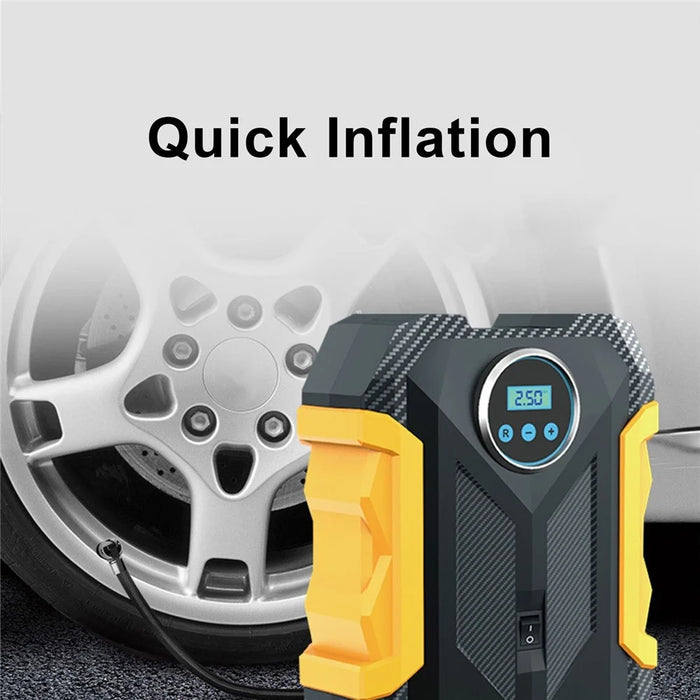 Portable Car 12V Air Pump Digital Display Strong Energy Quick Inflation Automatically Stop Tire Pressure Detection with Night Lamp - 6
