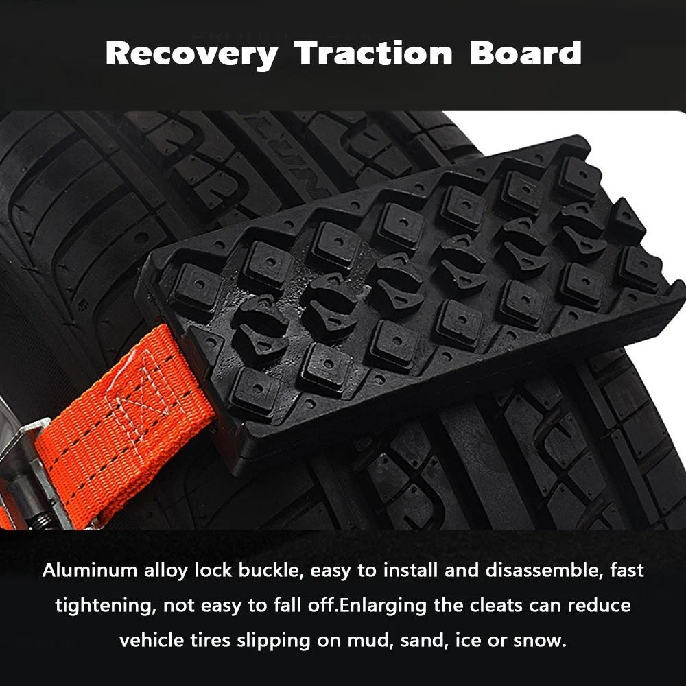 Car Recovery Traction Boards Mud Sand Snow Tire Ladder Off-road Vehicle Emergency Tracks Chain Wear-resistant Non-slip Traction Mat - 2