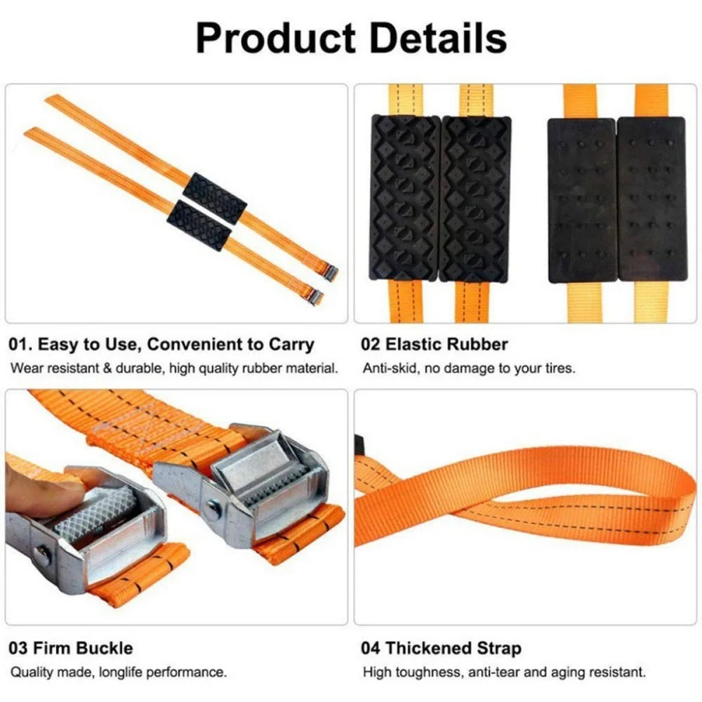 Car Recovery Traction Boards Mud Sand Snow Tire Ladder Off-road Vehicle Emergency Tracks Chain Wear-resistant Non-slip Traction Mat - 3