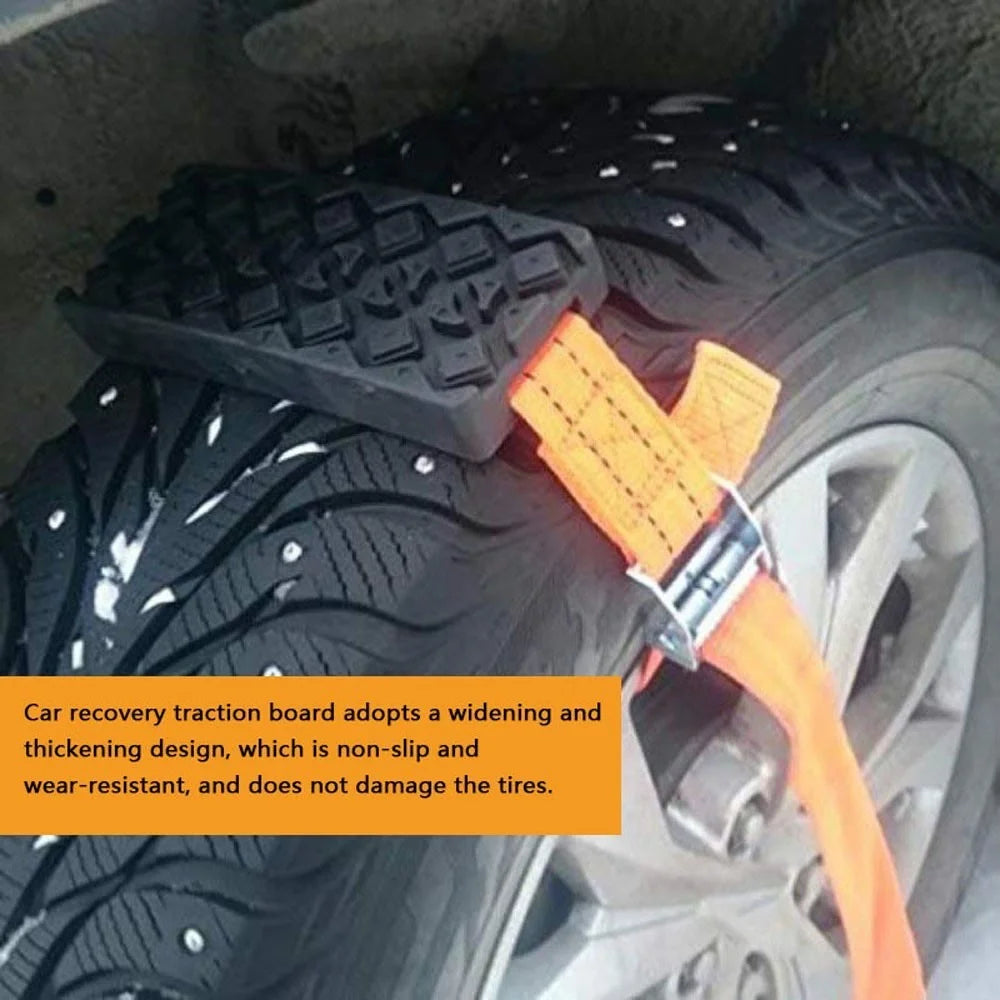 Car Recovery Traction Boards Mud Sand Snow Tire Ladder Off-road Vehicle Emergency Tracks Chain Wear-resistant Non-slip Traction Mat - 4