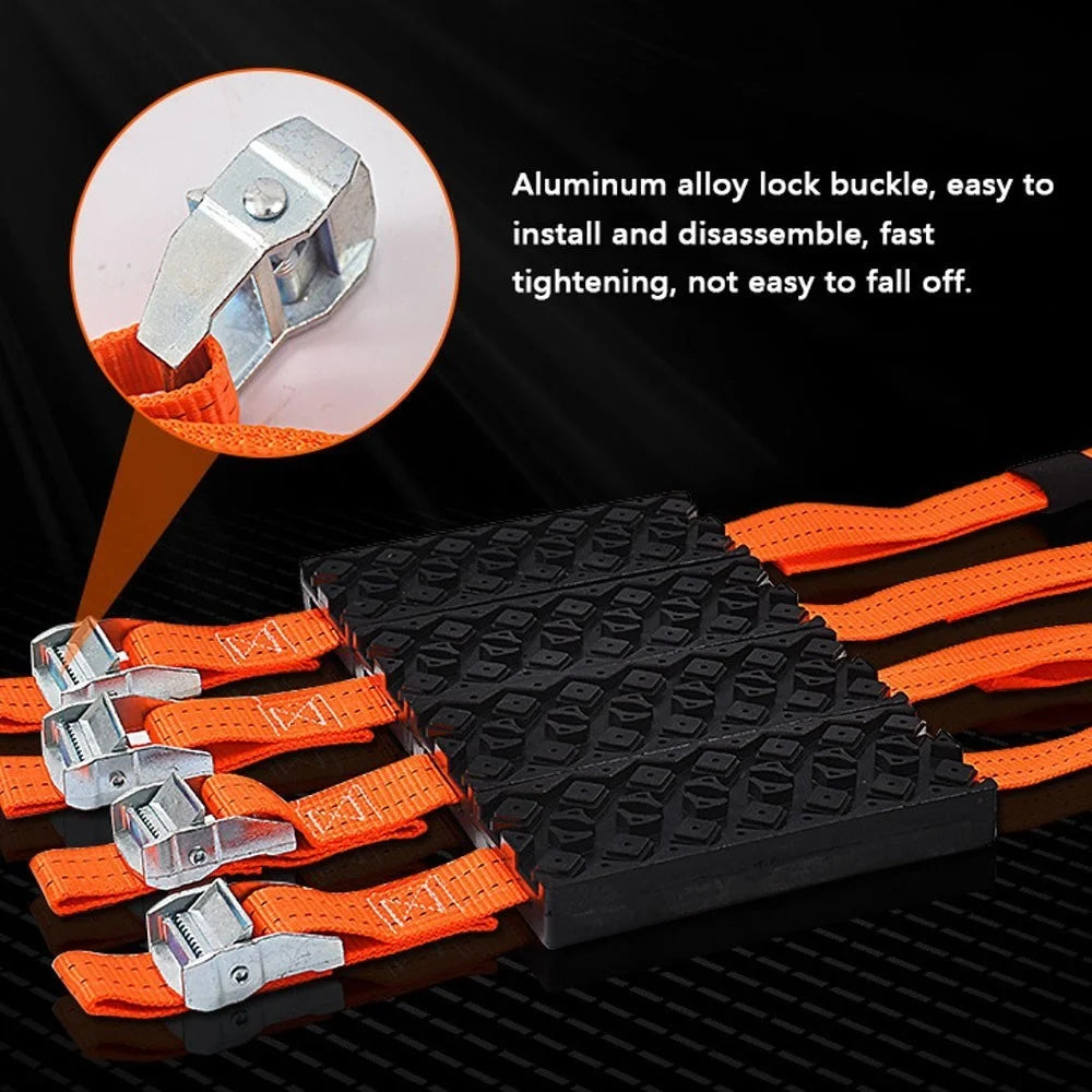 Car Recovery Traction Boards Mud Sand Snow Tire Ladder Off-road Vehicle Emergency Tracks Chain Wear-resistant Non-slip Traction Mat - 6