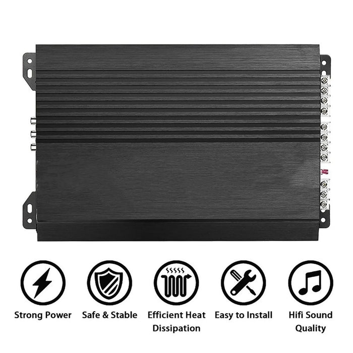 Class A/B 4-Channel Car Audio Amplifier 6800W 12V Power Amp Amplifier - 4