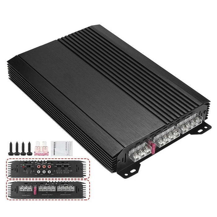 Class A/B 4-Channel Car Audio Amplifier 6800W 12V Power Amp Amplifier - 6