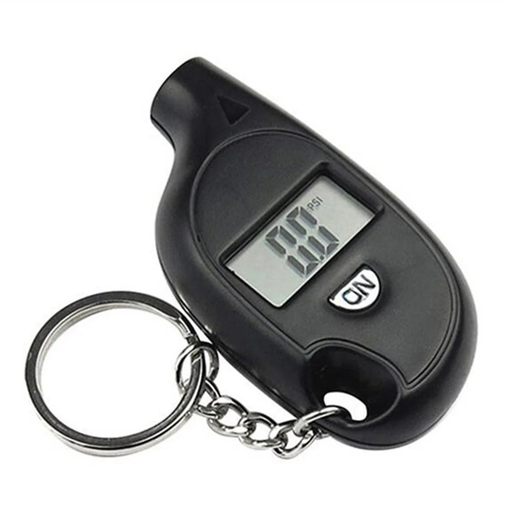 Portable Digital Display Car Tyre Air Pressure Gauge Mini Tire Pressure Tester Measuring Tool with Keychain - 1