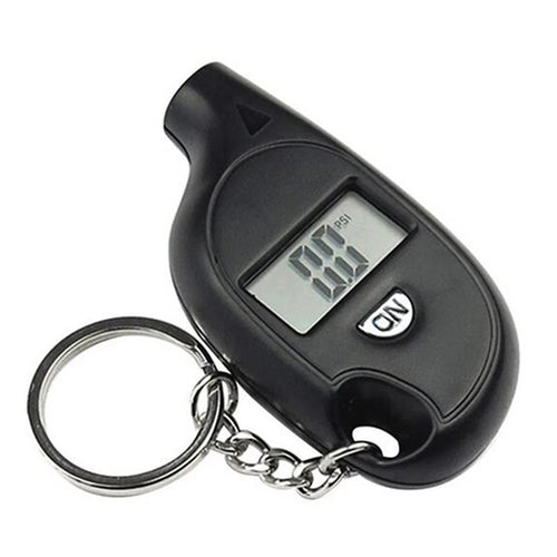 Portable Digital Display Car Tyre Air Pressure Gauge Mini Tire Pressure Tester Measuring Tool with Keychain - 1