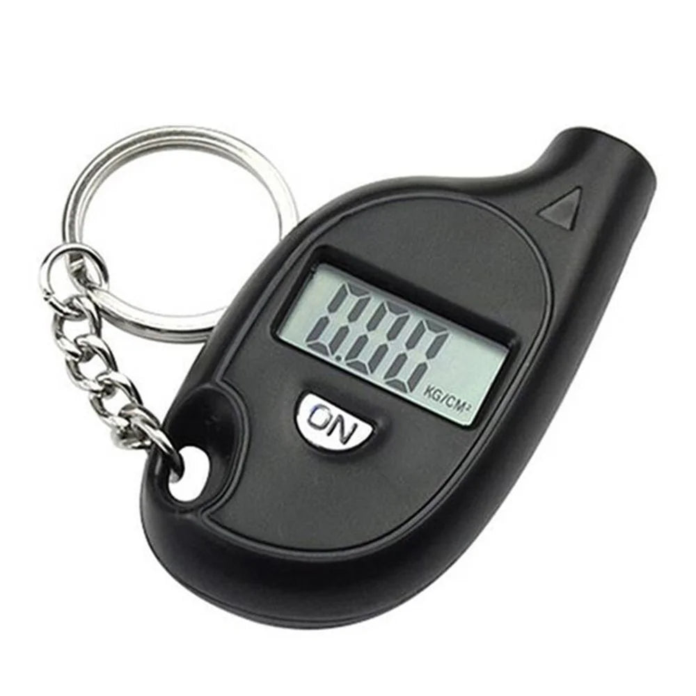 Portable Digital Display Car Tyre Air Pressure Gauge Mini Tire Pressure Tester Measuring Tool with Keychain - 2