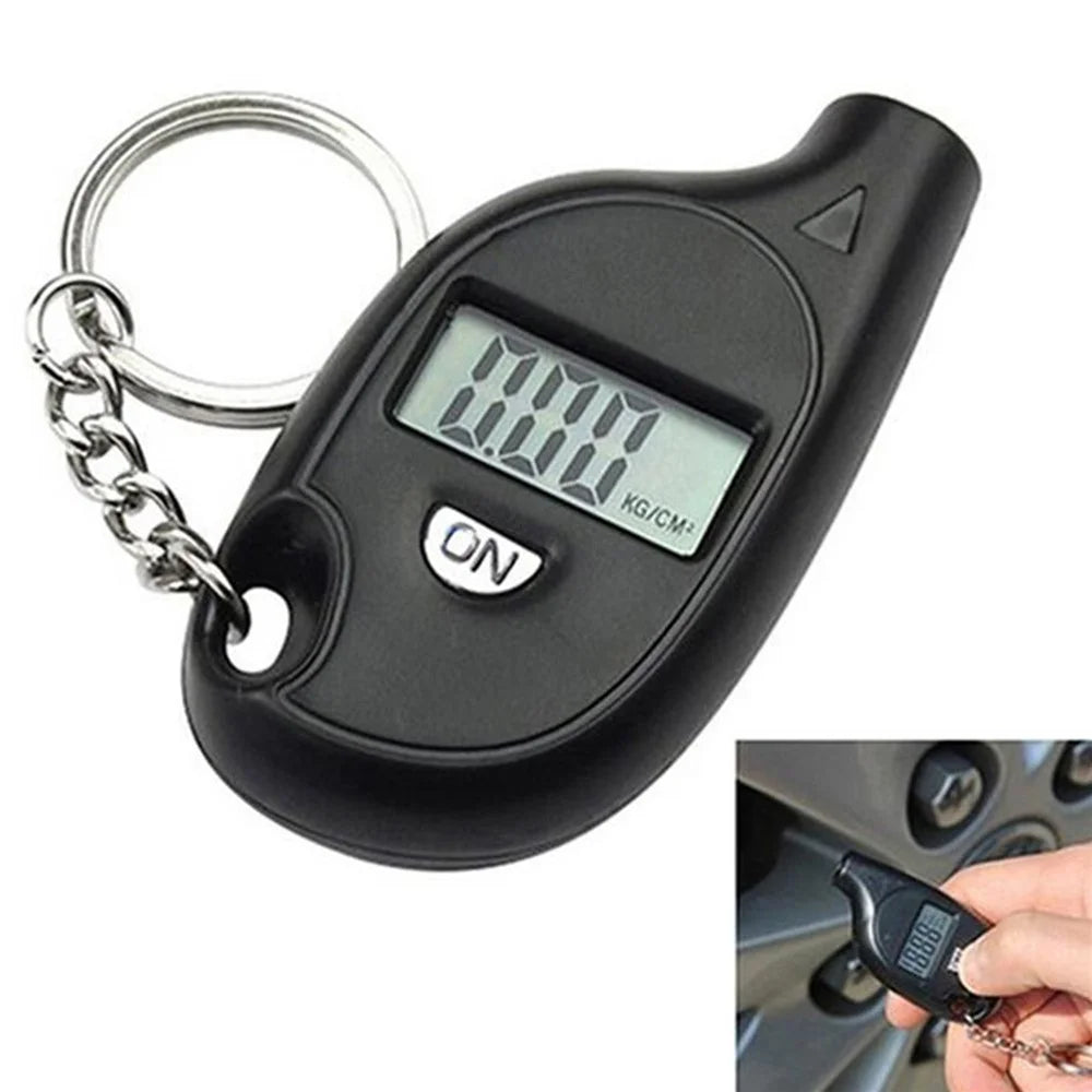 Portable Digital Display Car Tyre Air Pressure Gauge Mini Tire Pressure Tester Measuring Tool with Keychain - 3