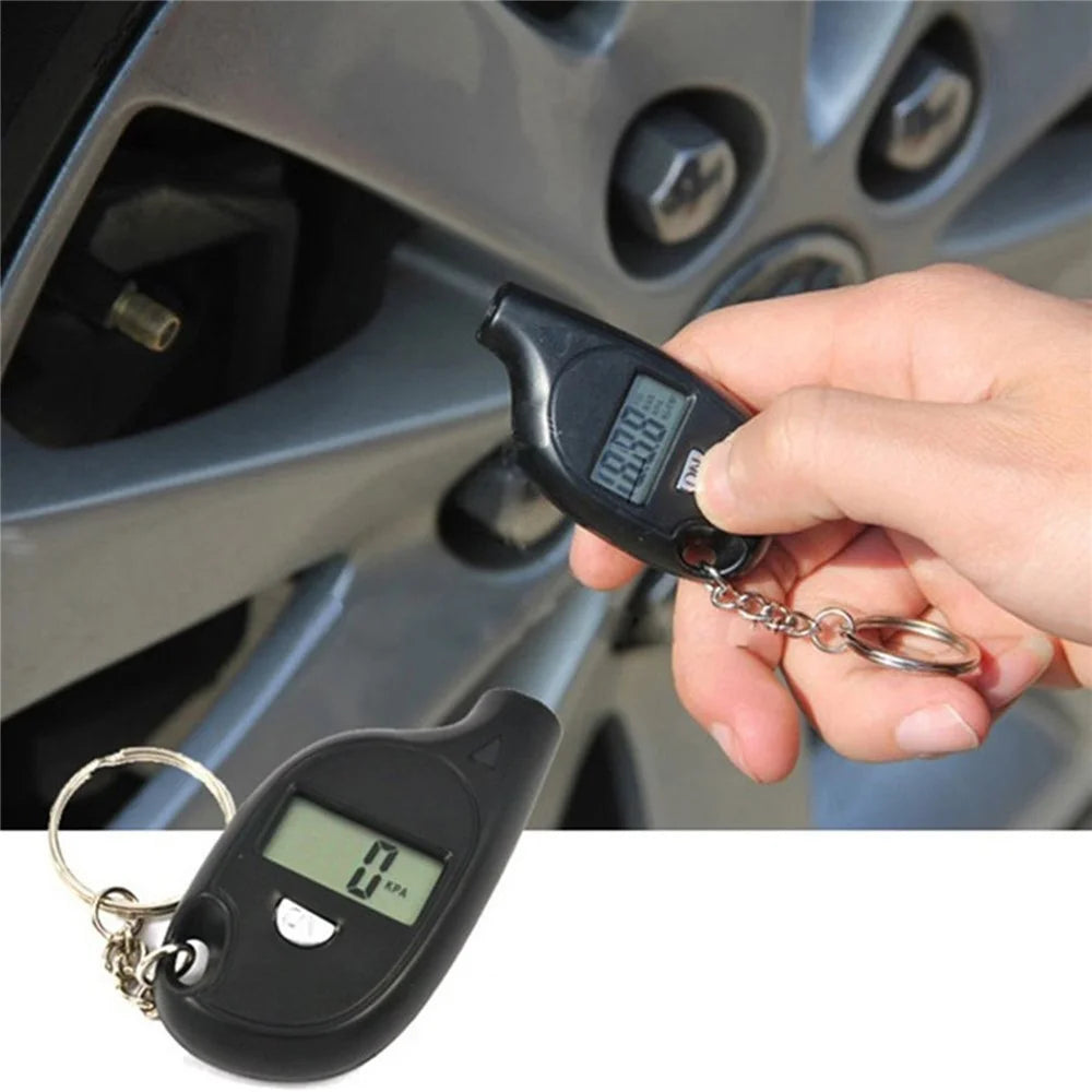 Portable Digital Display Car Tyre Air Pressure Gauge Mini Tire Pressure Tester Measuring Tool with Keychain - 6