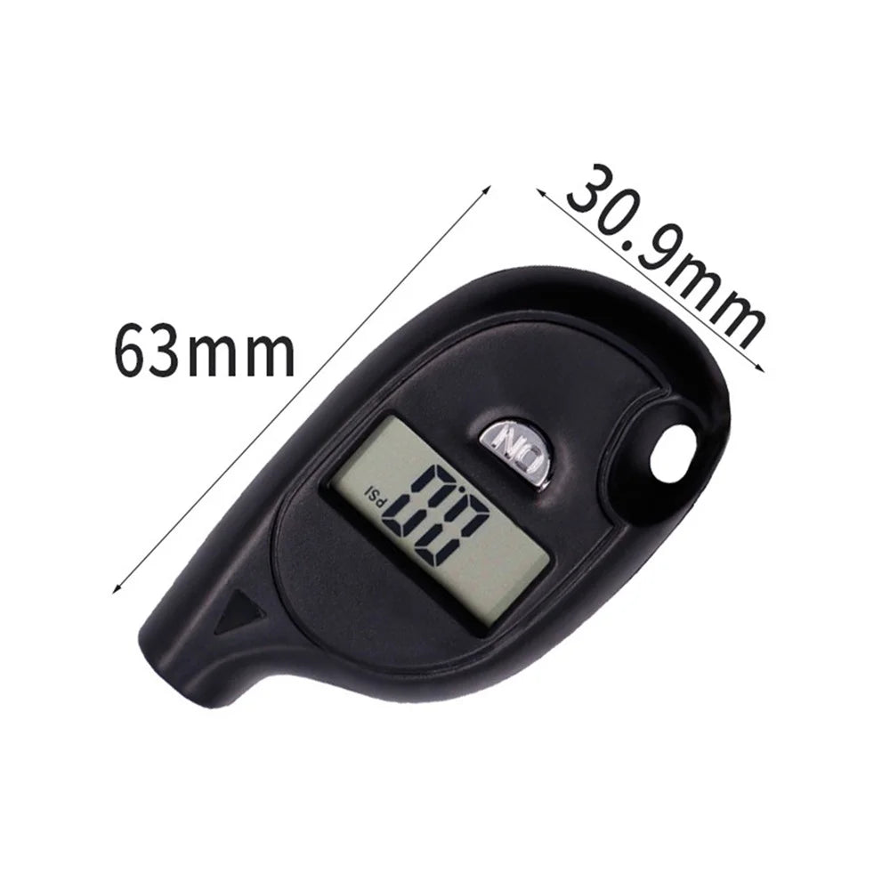 Portable Digital Display Car Tyre Air Pressure Gauge Mini Tire Pressure Tester Measuring Tool with Keychain - 7