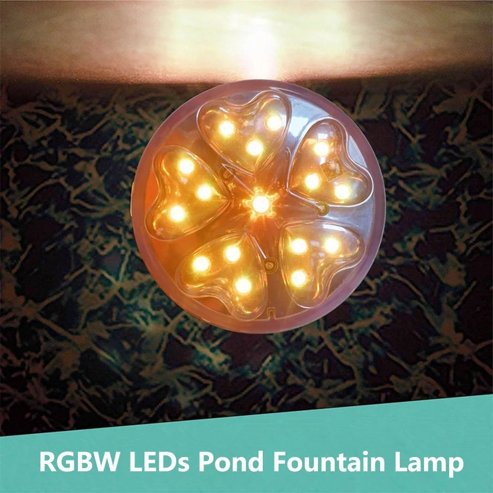2Pcs Submersible LED Pool Light with IR Remote Control 13 Colors Changing Waterproof Underwater Light - 3