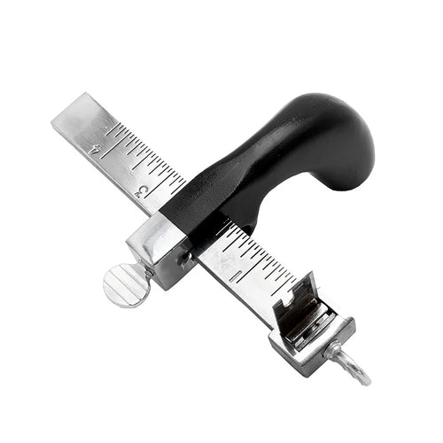 Leather Strap Cutter DIY Leathercraft Hand Cutting Tool Leather Strip Belt Cutter with Aluminium Handle - 1