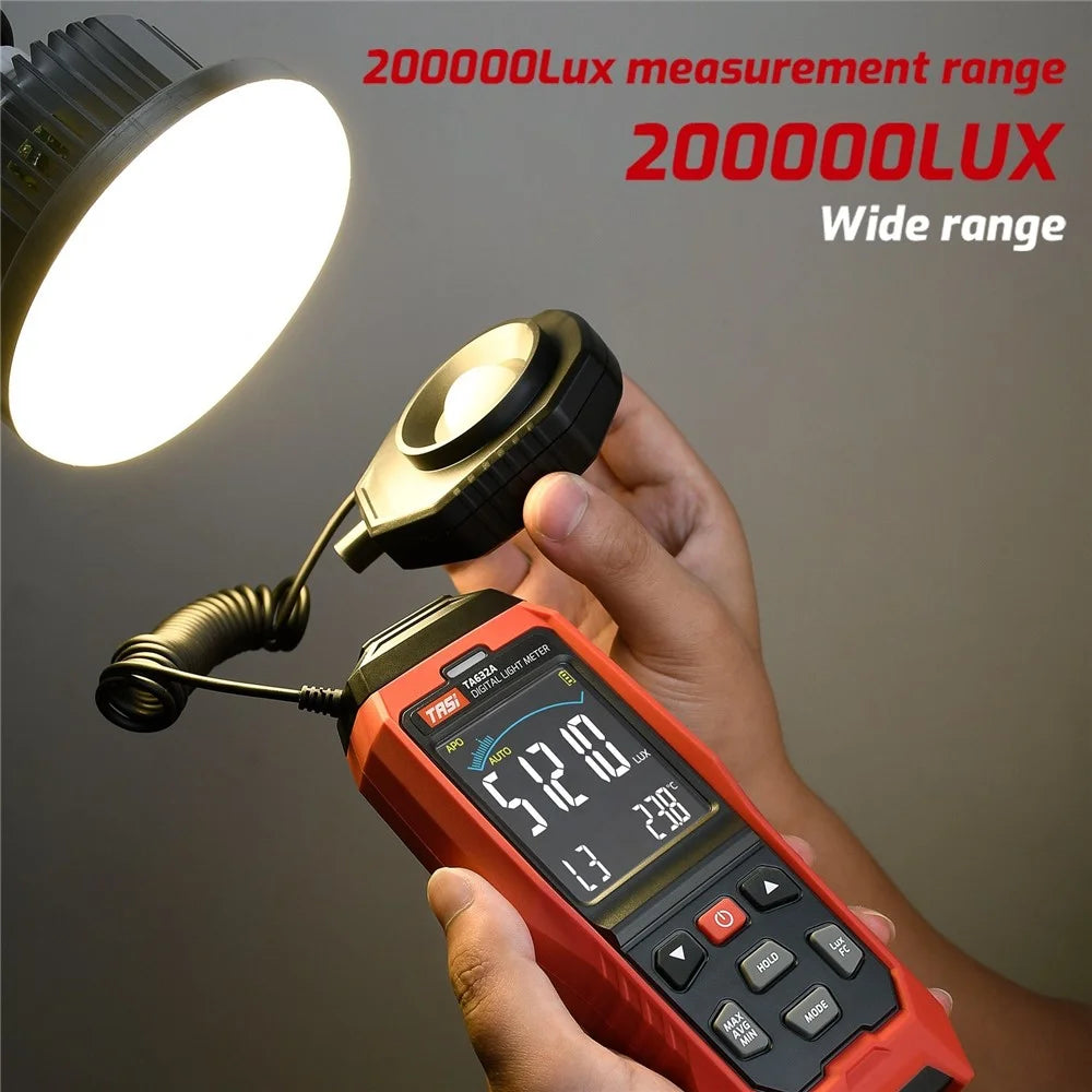 TASI TA632A 0-200000 Lux LCD Digital Light Meter Mini Lux Meter Handheld Illuminometer Luminometer Photometer Luxmeter - 5