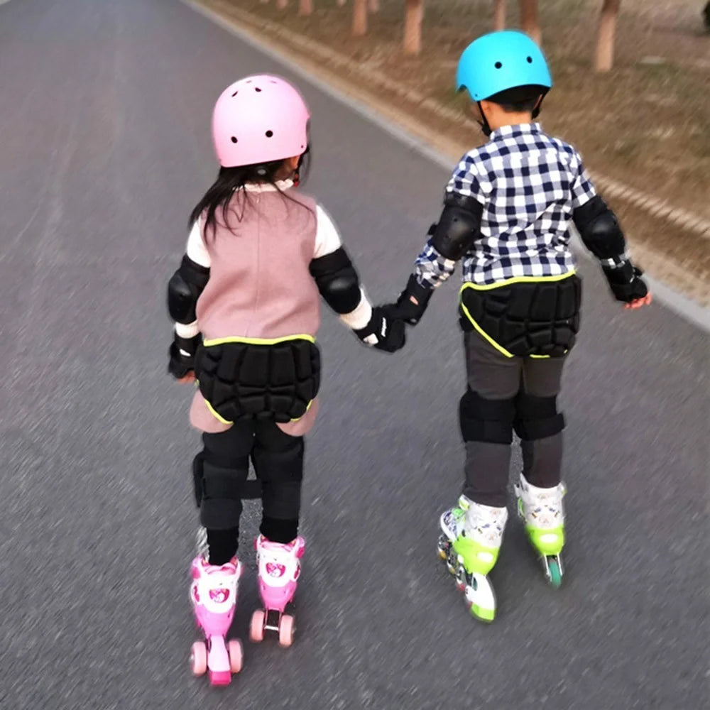 3-12 Children Protection Hip Butt EVA Padded Gear Guard Impact Pad for Ski Ice Skating Snowboard - Yellow - 4