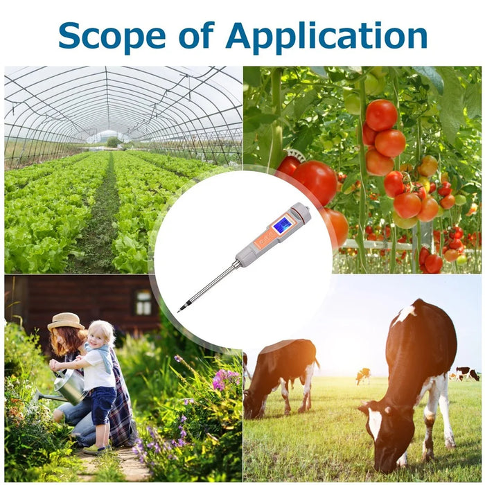 3 in 1 Soil Tester Backlight Screen EC/TDS/Temperature Digital Soil Test Probe Meter Portable Soil Salinity Tester for Greenhouse Garden Farm Orchard - 7