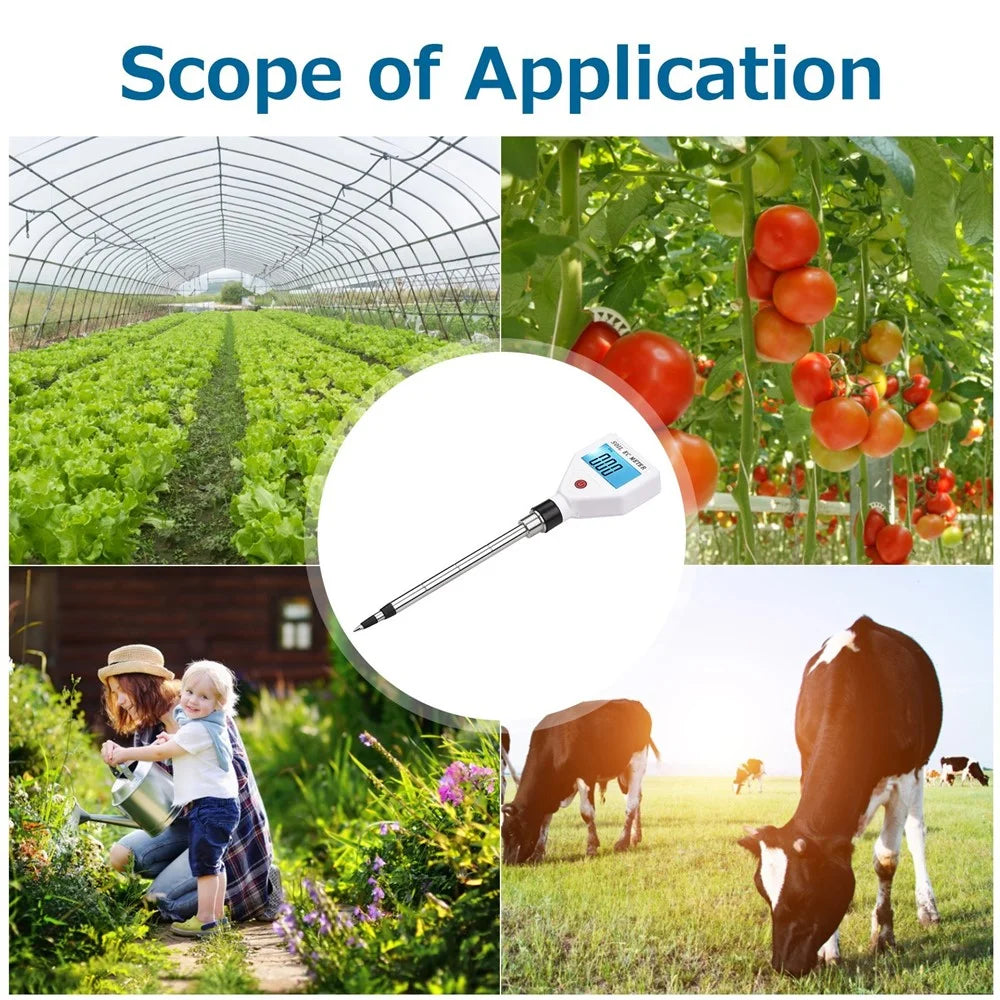 Portable Soil EC Meter Backlight Screen Digital Soil Salinity Tester for Greenhouse Garden Farm Orchard - 6