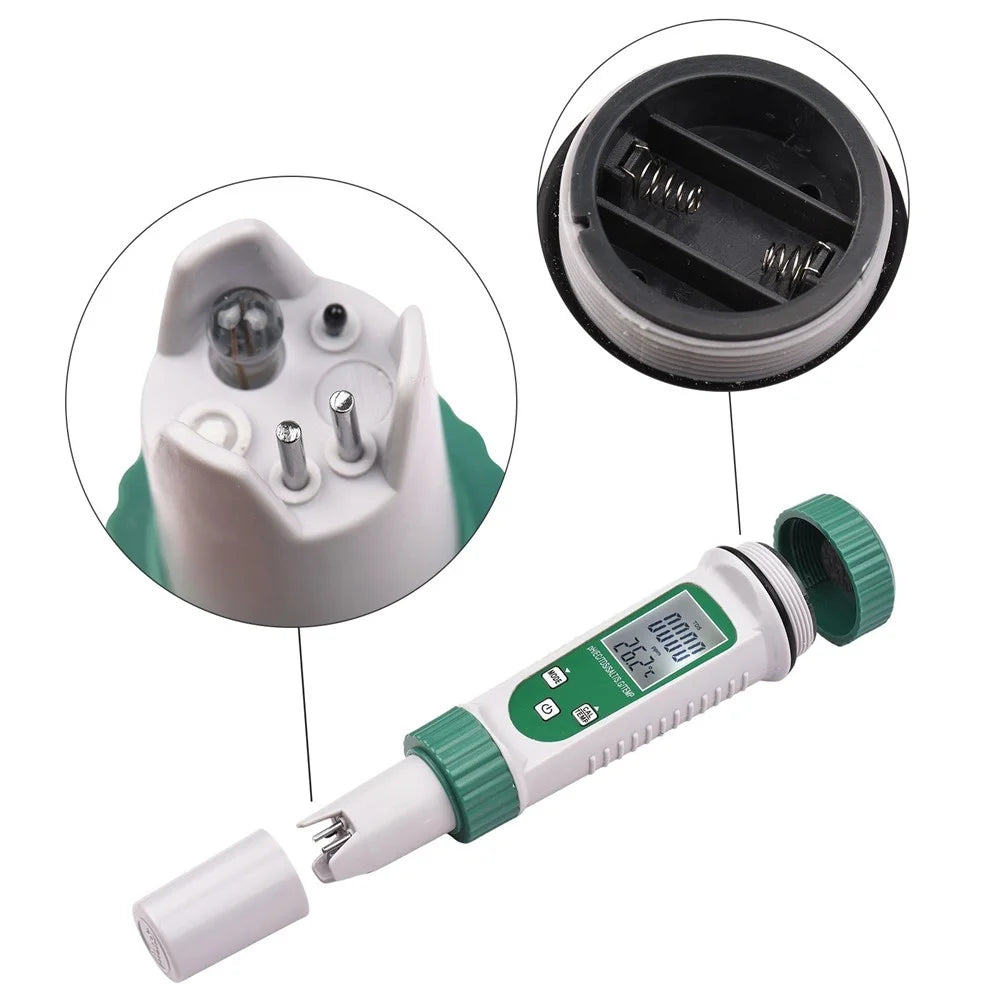6 in 1 Digital Water Quality Tester PH/EC/TDS/SALT/S.G/Temperature Monitor Portable Testing Meter Analyzer for Drinking Water Aquarium Hydroponics Lab - 3