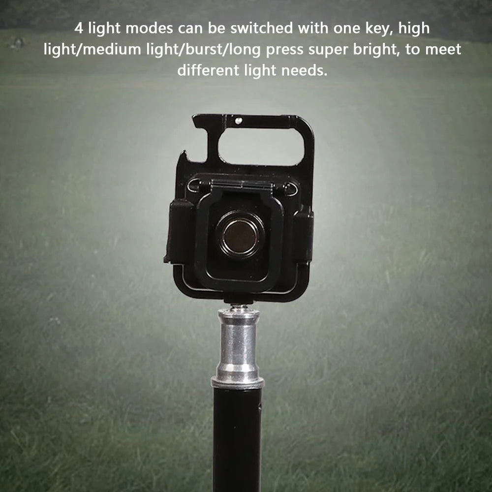 Mini LED Flashlight Portable Rechargeable Emergency Light COB Working Lamp 4 Light Modes Bottle Opener Magnet Base for Outdoor Camping Hiking Inspection - 2