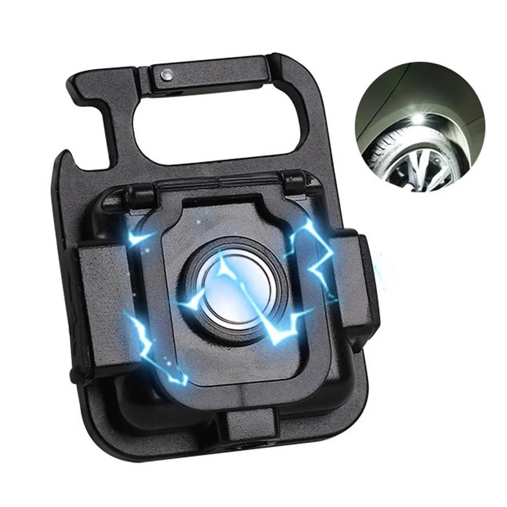 Mini LED Flashlight Portable Rechargeable Emergency Light COB Working Lamp 4 Light Modes Bottle Opener Magnet Base for Outdoor Camping Hiking Inspection - 4
