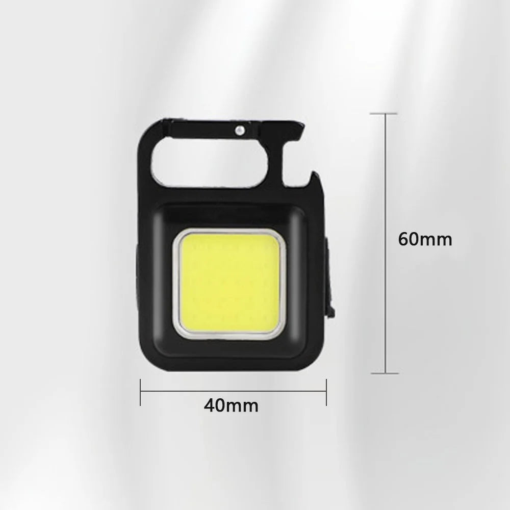 Mini LED Flashlight Portable Rechargeable Emergency Light COB Working Lamp 4 Light Modes Bottle Opener Magnet Base for Outdoor Camping Hiking Inspection - 5