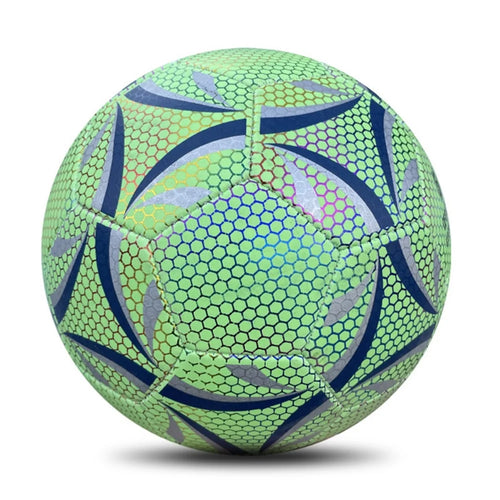 Night Glowing Reflective Soccer Ball with Mesh Pouch Light Up Camera Flash Soccer Ball for Indoor Outdoor Training - Size 5 - 1
