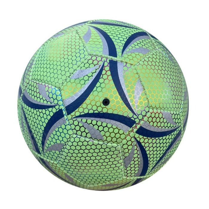 Night Glowing Reflective Soccer Ball with Mesh Pouch Light Up Camera Flash Soccer Ball for Indoor Outdoor Training - Size 5 - 5