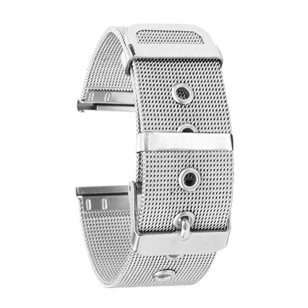 22mm Metal Stainless Steel Band Quick Release Mesh Bracelet Replacement Wristband Strap - Silver - 1