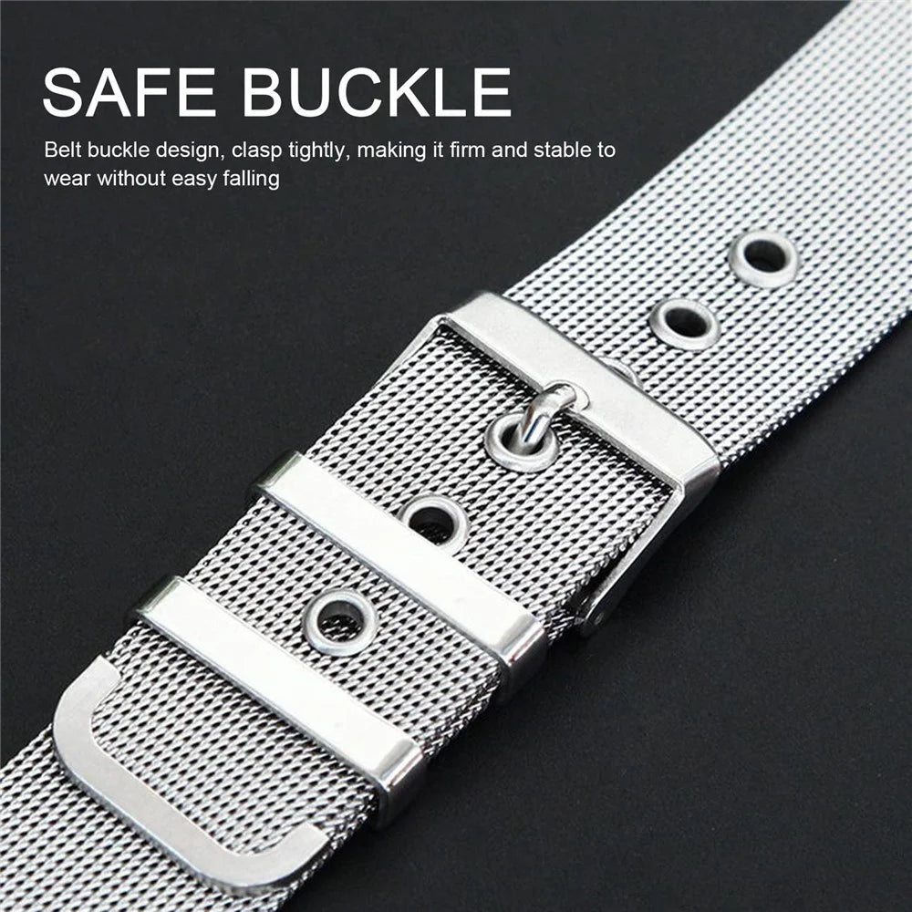 22mm Metal Stainless Steel Band Quick Release Mesh Bracelet Replacement Wristband Strap - Silver - 3