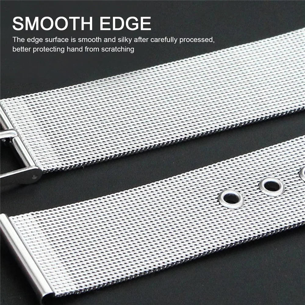 22mm Metal Stainless Steel Band Quick Release Mesh Bracelet Replacement Wristband Strap - Silver - 7