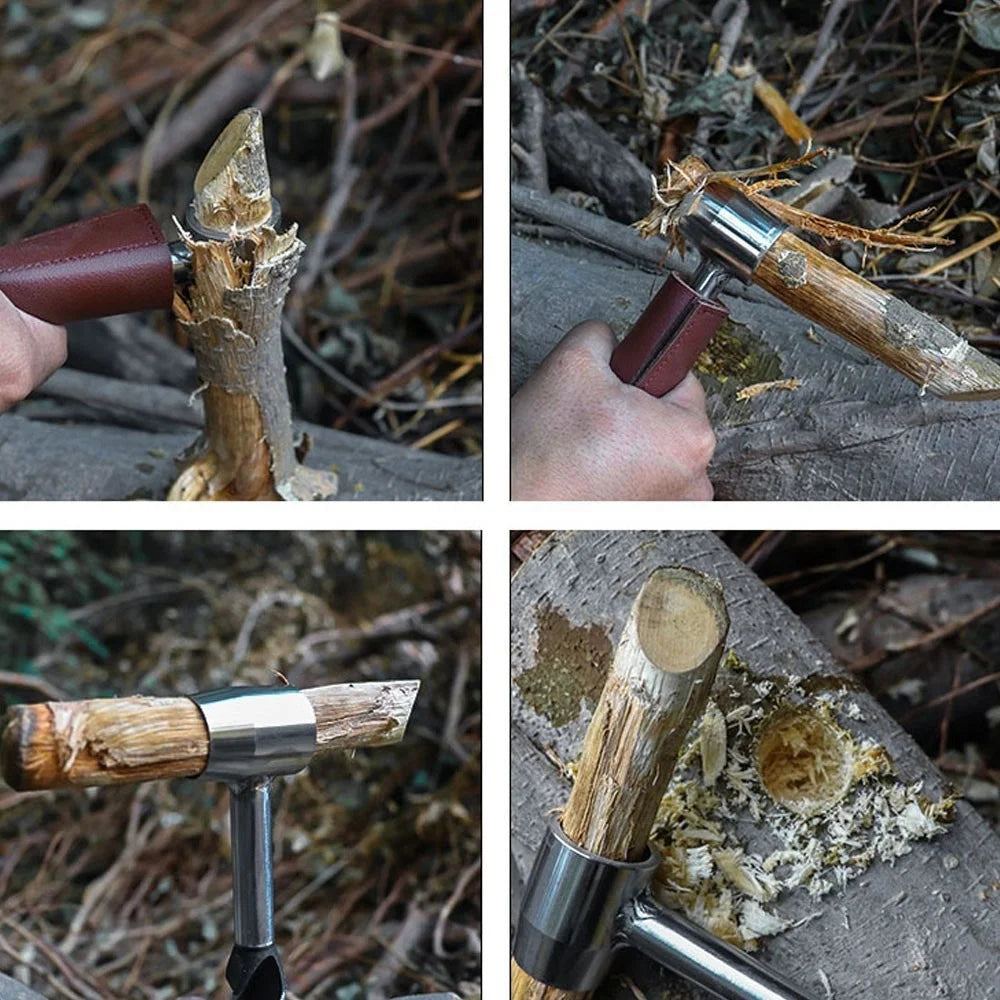 Outdoor Survival Tool Scotch Eye Wood Auger Drill Bit Stainless Steel Manual Auger Hole Maker for Camping Hiking - 3