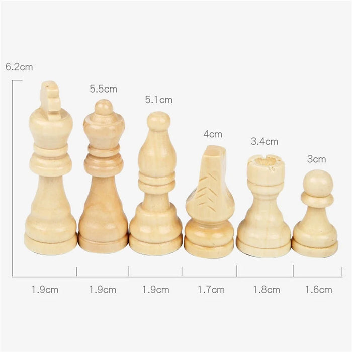 Magnetism Chess Wood Suit Delicate Surface Wear-resistant Foldable Checkerboard Chessboard Chess Suit for Children Beginner - 5