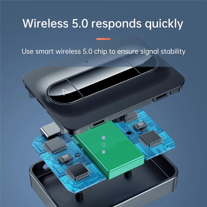 C31 Bluetooth-compatible 5.0 Transmitter for Car PC TV Headphones, 3.5mm AUX Jack Audio Adapter Music Player - 2