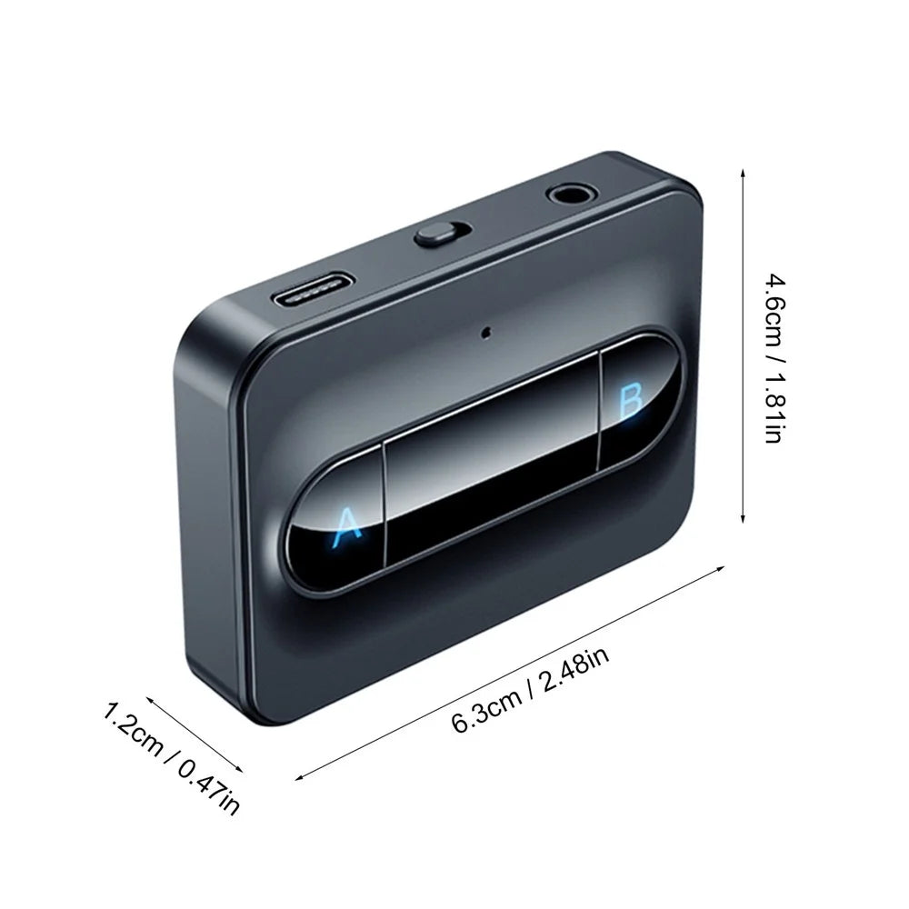 C31 Bluetooth-compatible 5.0 Transmitter for Car PC TV Headphones, 3.5mm AUX Jack Audio Adapter Music Player - 5
