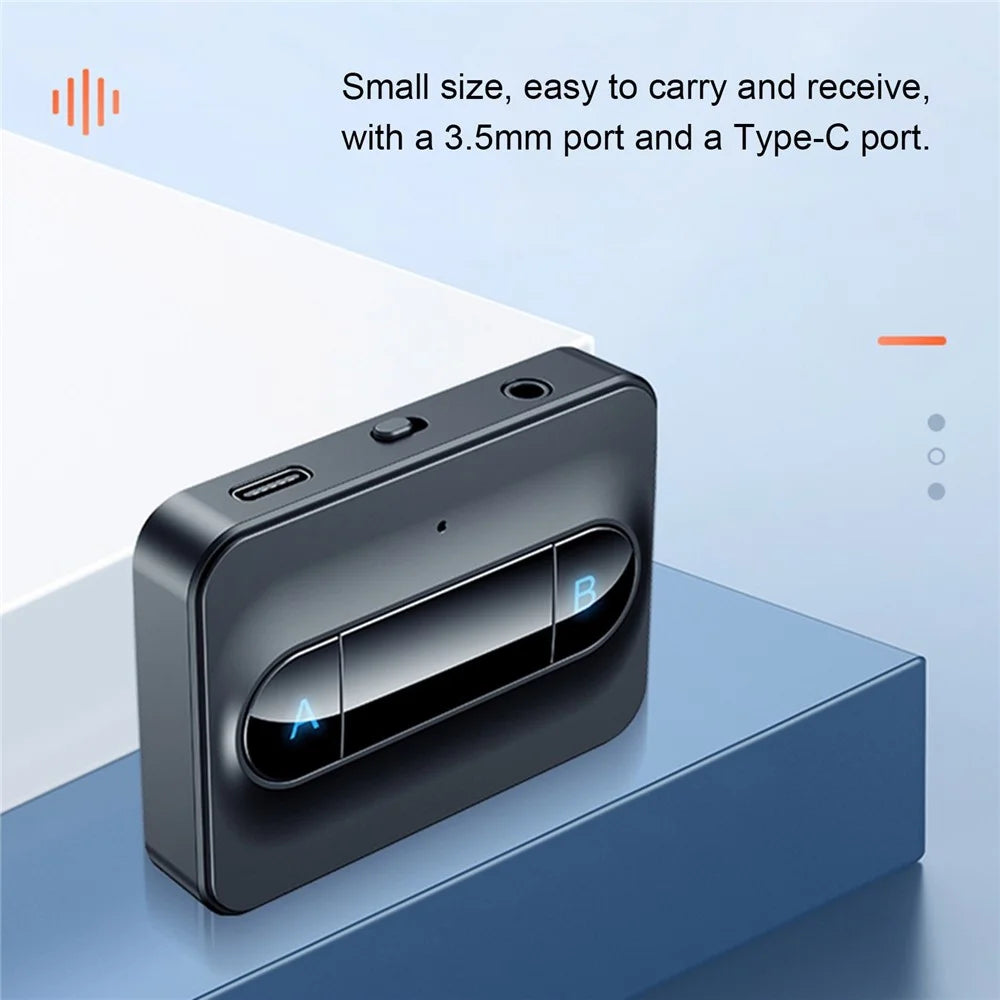 C31 Bluetooth-compatible 5.0 Transmitter for Car PC TV Headphones, 3.5mm AUX Jack Audio Adapter Music Player - 6