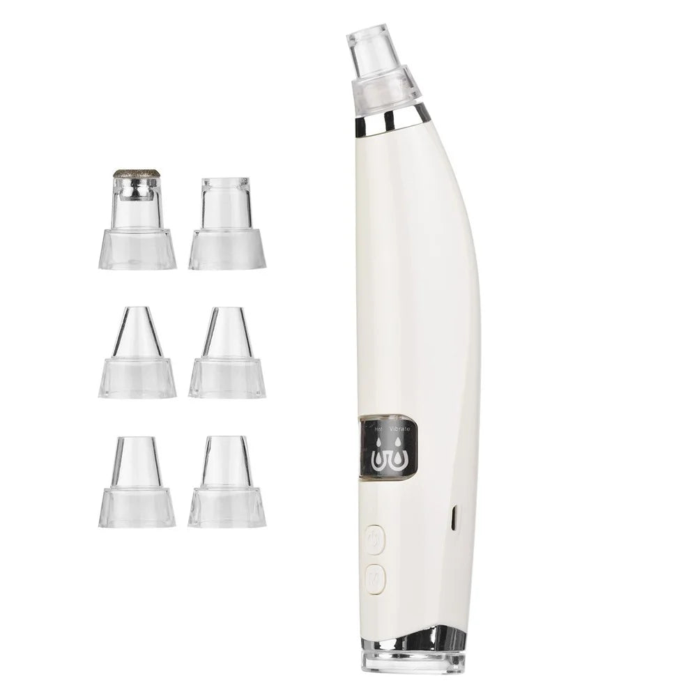 Blackhead Comedones Whitehead Pore Vacuum Cleaner Remover with Hot Compress Function with USB Cable for Women Men - 1
