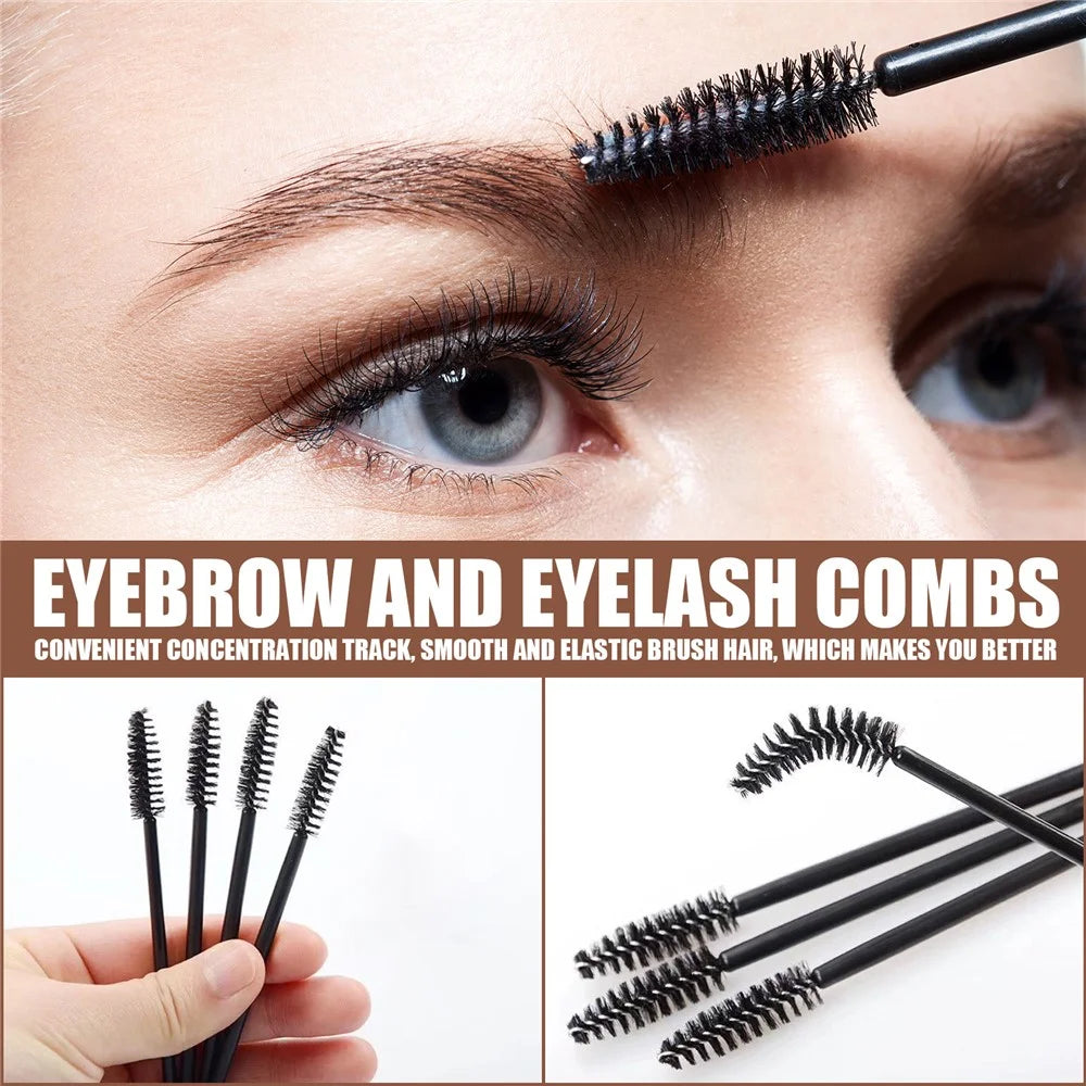 Eyebrow Hairline Stamp Kit Eyebrow Stencil Set with Eyebrow Brush Trimmer Brush Accessory - Dark Brown - 6