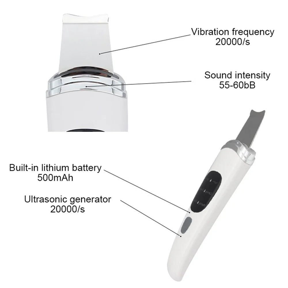 Skin Scrubber Electric Pore Cleanser Blackhead Remover Comedones Extractor Facial Skin Beauty Tool with Charging Cable - 6