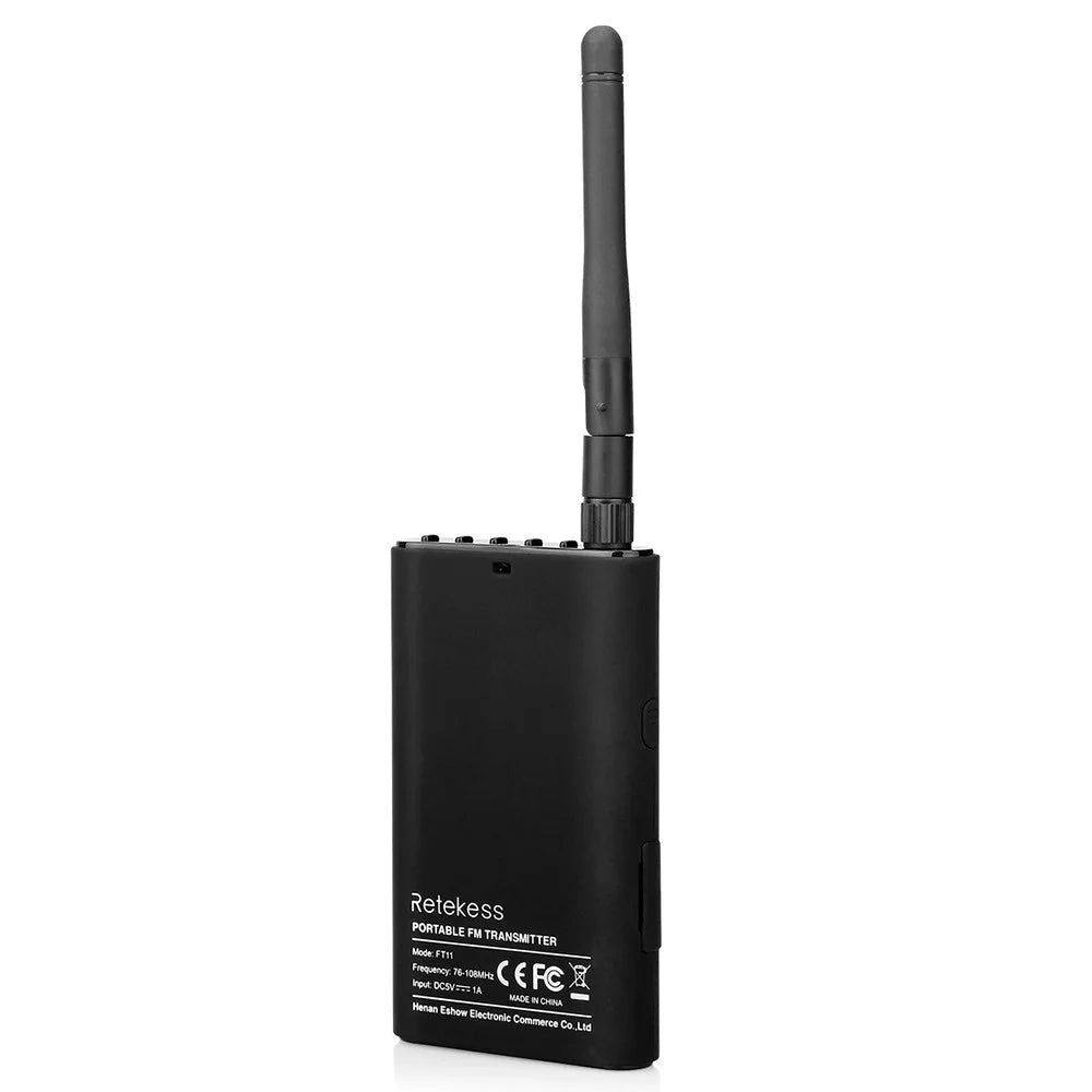 RETEKESS FT11 Handheld FM Transmitter Portable MP3 Broadcast Radio AUX IN TF Card Slot 1500mAh Battery for Car Meeting Tour Guide - 6