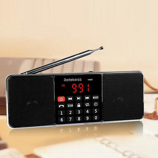 RETEKESS TR602 Portable FM / AM Radio Multiband Digital Radio Receiver Bluetooth-compatible Speakers MP3 Player Earphone Output AUX IN Support TF Card U-Drive Reading - 2