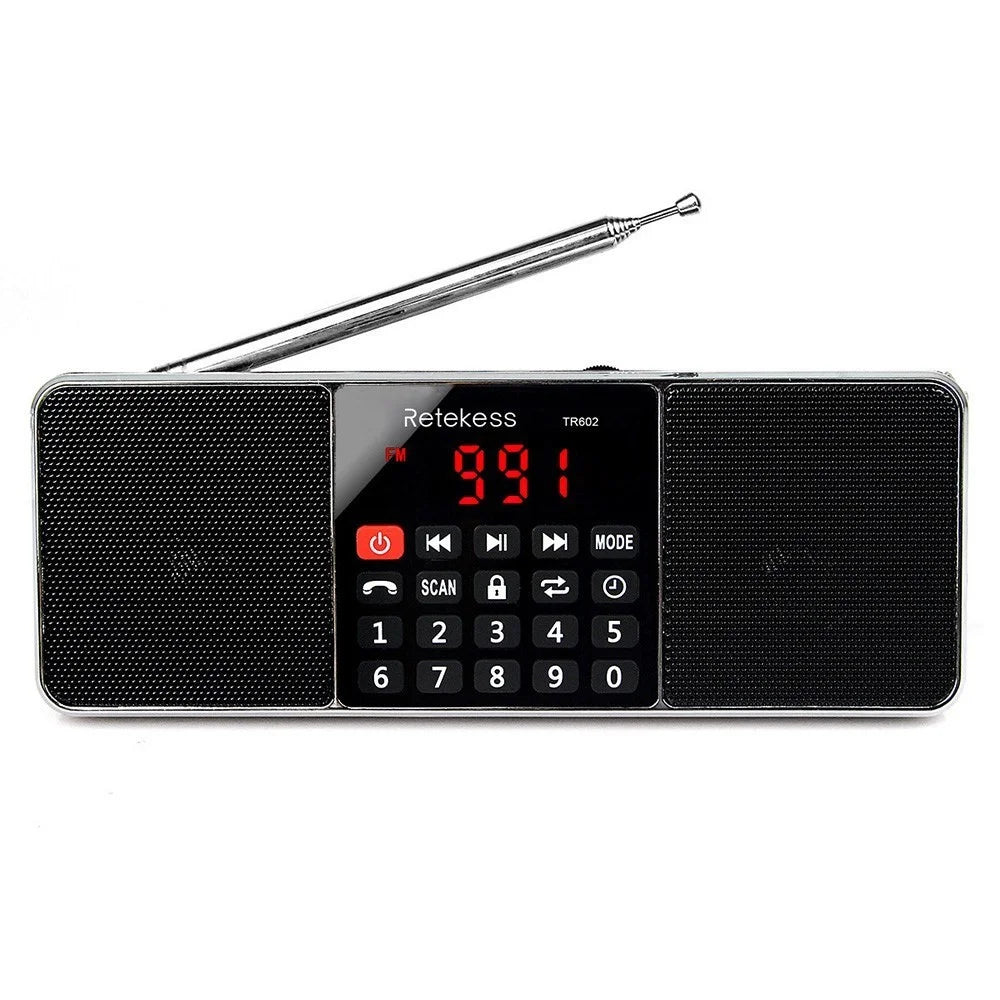 RETEKESS TR602 Portable FM / AM Radio Multiband Digital Radio Receiver Bluetooth-compatible Speakers MP3 Player Earphone Output AUX IN Support TF Card U-Drive Reading - 7
