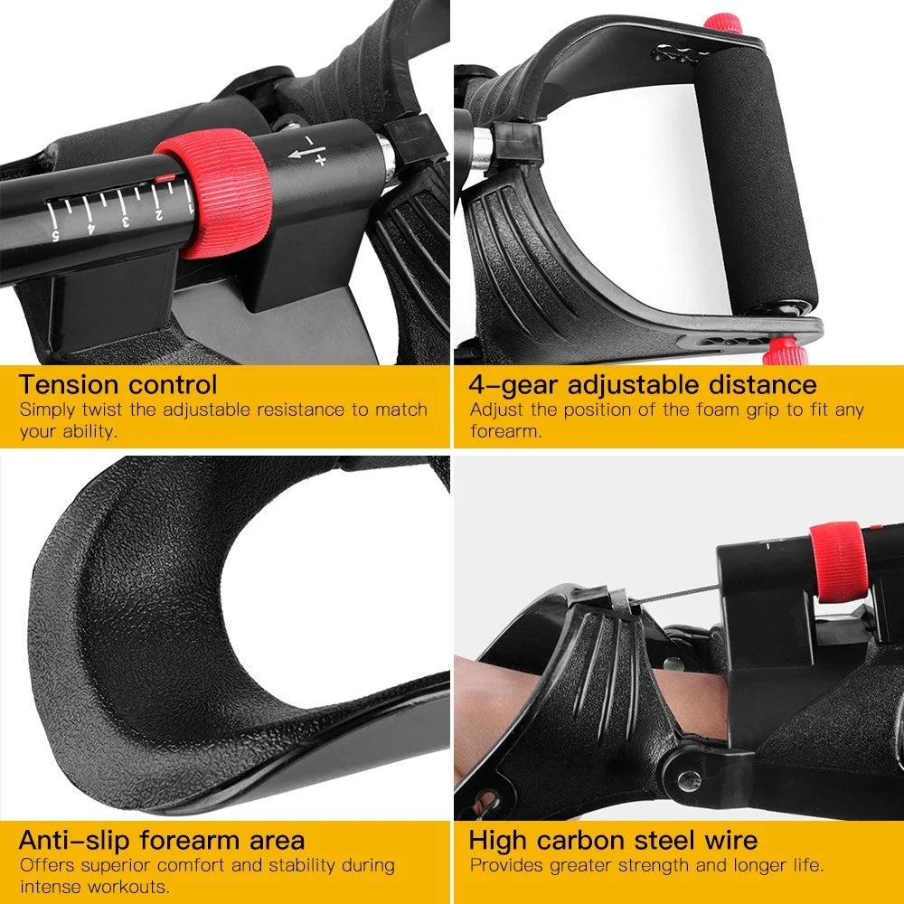 Grip Strength Trainer Wrist Strengthener Forearm Exerciser Hand Developer Home Gym Workout Equipment - 4