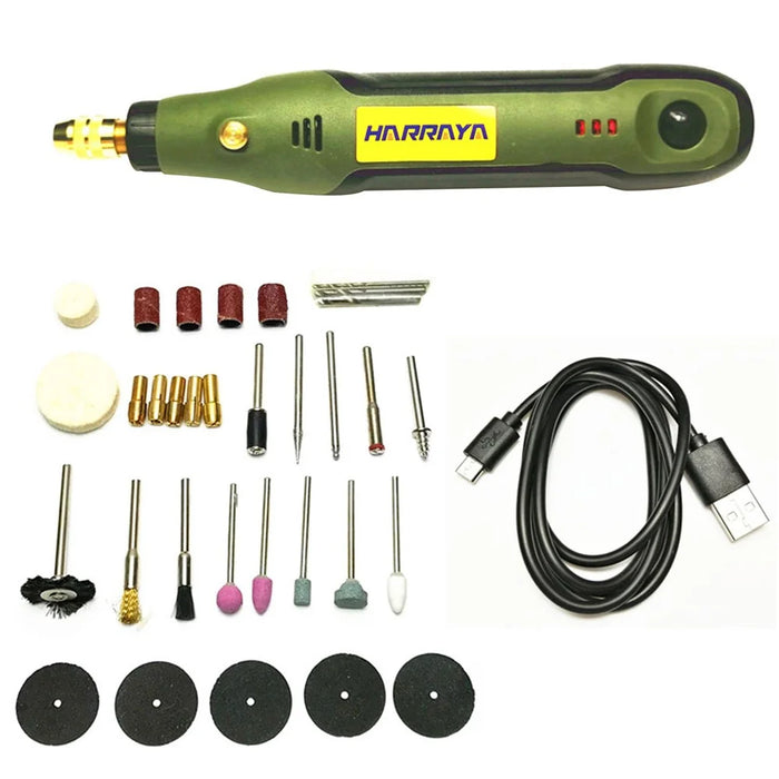 35-in-1 Cordless Rotary Tool USB Charging Electric Drill Kit Multi-purpose Power Tool for DIY Small Projects - 1