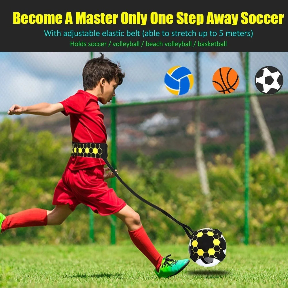 Soccer Trainer Soccer Kick Solo Practicing Soccer Training Aid Equipment with Adjustable Belt - 5